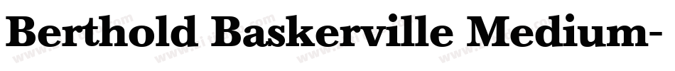 Berthold Baskerville Medium字体转换